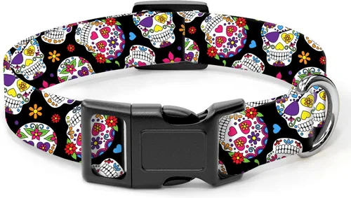Miniatura 12 de Collar de perro, lindo collar de perro para perros pequeños, medianos y grandes, collares suaves personalizados ajustables para mascotas con hebilla