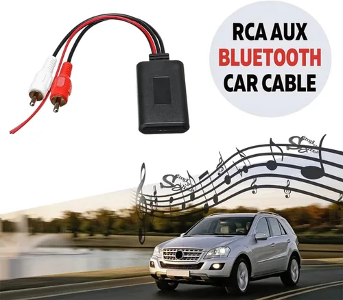 Miniatura 5 de AUCELI Adaptador de cable Bluetooth inalámbrico universal para automóvil, 2 RCA Aux Audio, conector de radio, entrada de carbohidratos, reproducción