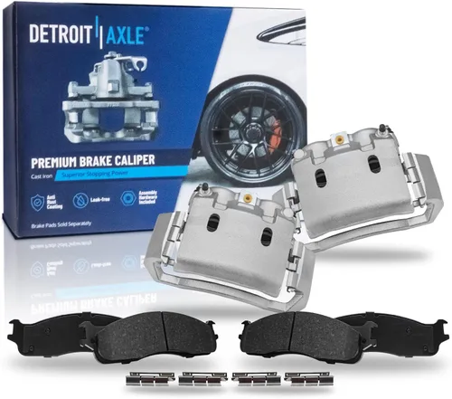 Miniatura 39 de Detroit Axle - Kit de freno delantero para Chevrolet Trailblazer GMC Envoy Buick Rainier Isuzu Ascender Olds Bravada Saab 9-7X, repuesto