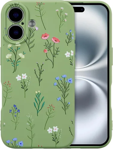 Miniatura 151 de RALEAVO Funda Floral para iPhone 12, Cubierta de Silicona Líquida con Bonito Patrón de Rama de Flores para Niñas y Mujeres, Funda Protectora de Goma