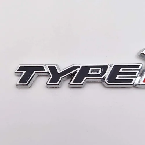 Miniatura 8 de Emblema de Coche de Metal Cromado con Logo Type-R, Insignia Deportiva de Carreras 3D Premium, Calcomanía Adhesiva de Poder Turbo (Negro y Rojo)