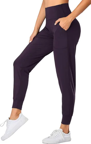 Miniatura 100 de Oalka - Pantalones deportivos para mujer, con cintura alta y bolsillos, para hacer deporte, yoga y entrenar