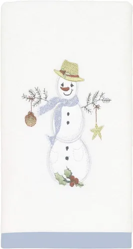 Miniatura 5 de Avanti Linens - Cortina para ducha, tela resistente, decoraciones de Navidad (Colección Coastal Snowman)