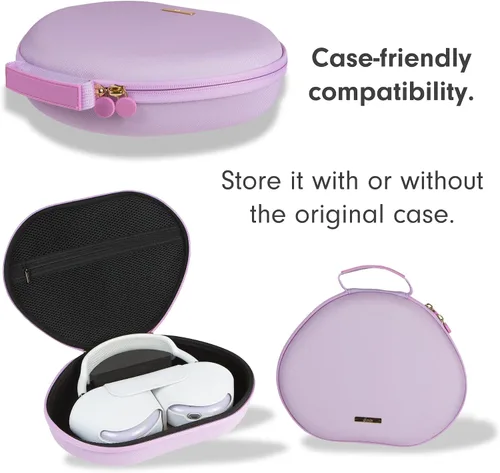 Miniatura 6 de Funda protectora Sonix para auriculares Apple AirPods Max Estuche de transporte de viaje, bolsa de almacenamiento portátil, admite modo de Lavanda