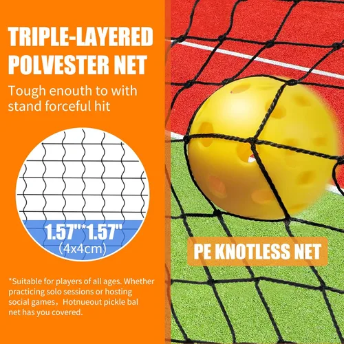 Miniatura 3 de Juego de pickleball con red y paletas de 5 pies de ancho para interiores, mini bola de pepinillo portátil, red de práctica de equipo pequeño, red