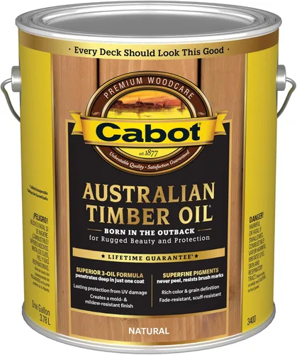 Miniatura 10 de Cabot Aceite de madera australiana para manchas y protector de madera, teca miel, 1 cuarto de galón