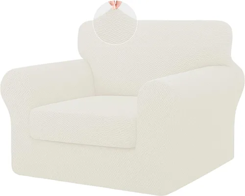 Miniatura 31 de ISSUNTEX - 4 piezas de fundas de sofá de alto estiramiento y espesor, funda suave para sofá con 3 cojines separados, funda elástica de sofá de tela