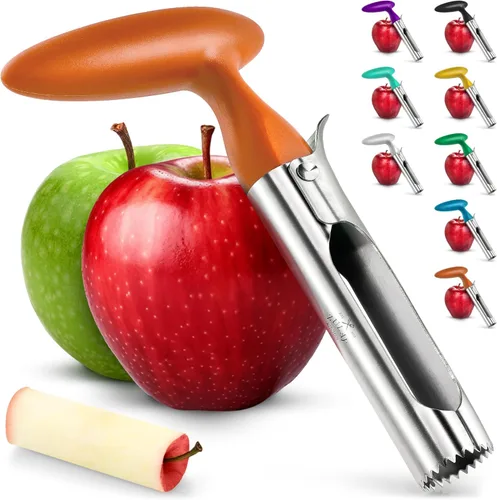 Zulay Kitchen Herramienta Premium para Descorazonar Manzanas - Hojas Ultra Afiladas, de Acero Inoxidable, Serradas para Descorazonas Fáciles - Fácil