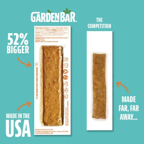 Miniatura 6 de Garden Bar Blueberry Lemon Fruit Cecina de cuero de fruta natural saludable Sin gluten, sin OMG, aperitivo alto en fibra 12