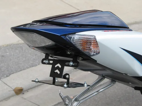 Miniatura 4 de Placa abatible universal para motocicleta - Soporte para placa de matrícula con bisagras
