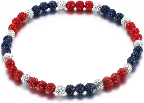 Miniatura 41 de SKQIR Collar de Cuentas de Béisbol para Hombres Bling Accesorios de Goteo de Béisbol con Diamantes de Imitación Brillantes para Hombres Colección