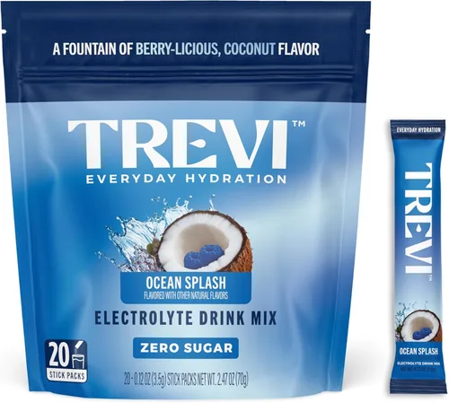 Miniatura 13 de TREVI™ Everyday - Electrolitos sin azúcar, paquetes de polvo de hidratación de mezcla de bebidas esenciales, 28 unidades, limonada de bayas