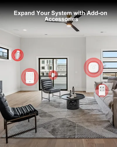 Miniatura 9 de Sistema de seguridad inalámbrico WiFi para el hogar, sistema de alarma inteligente para el hogar y la empresa, teclado ampliable, independiente