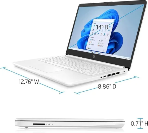 Miniatura 5 de HP Portátil portátil, estudiante y empresarial, pantalla HD de 14 pulgadas, Intel Quad-Core N4120, 16 GB DDR4 RAM, 64 GB eMMC, cámara web, lector