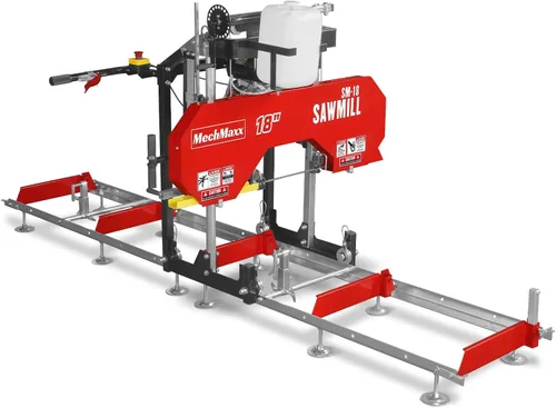 Miniatura 12 de MechMaxx Aserradero portátil de 18'', motor de gasolina DUCAR 212cc 7HP, ancho de tablero de 15'' y grosor de tablero de 7'', longitud de pista