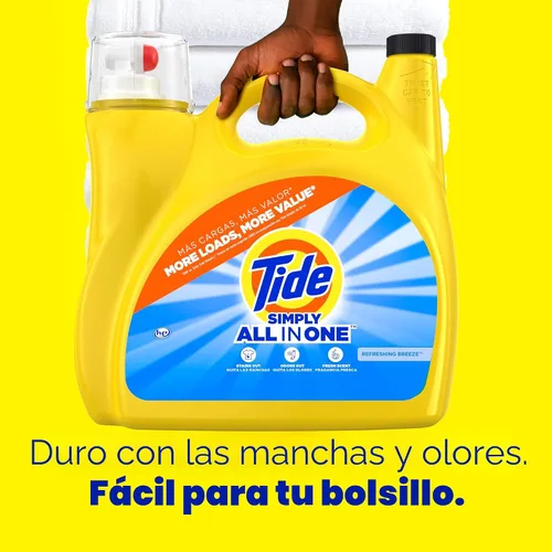 Miniatura 2 de Tide Simply Liquid - Detergente para ropa, aroma refrescante de brisa, 138 cargas, 182 onzas líquidas, detergente todo en uno
