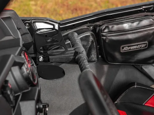Miniatura 3 de SuperATV Portavasos negro para Polaris RZR 570/800 / 900 / XP Turbo/XP 1000 (ver ajuste) Se adapta a contenedores de 3.25 pulgadas de diámetro