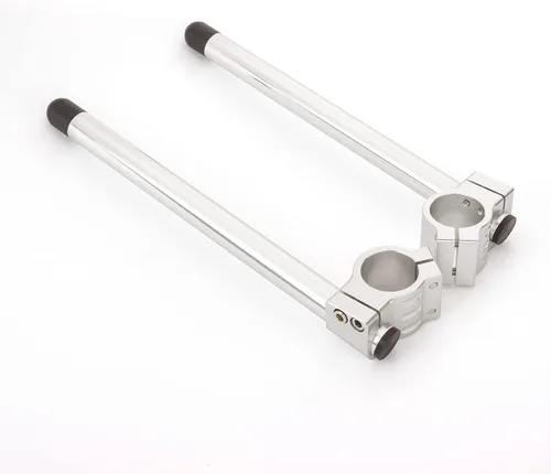 Miniatura 2 de 1.220 in motocicleta clip en manillar apto para tenedor tubo 1.220 in, 7/8" Street&Sport Bike Handlebar, 1.220 in Clip on barras CNC plata