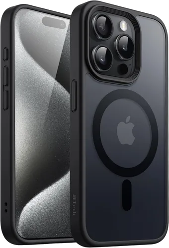 Miniatura 18 de JETech Funda magnética para iPhone 15 de 6.1 pulgadas, compatible con MagSafe, translúcida mate, delgada, a prueba de golpes, color negro
