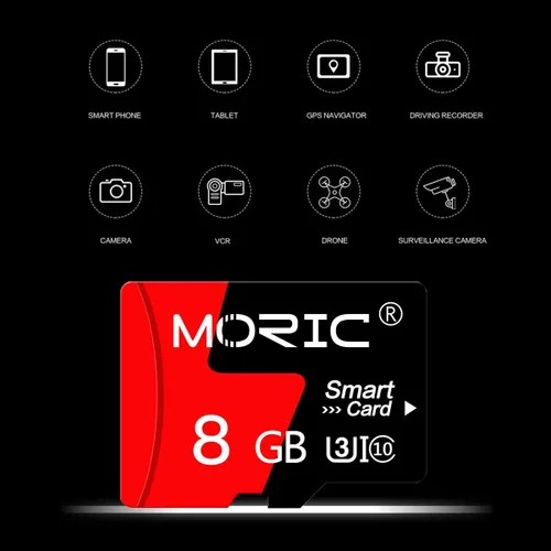 Miniatura 4 de Paquete de 2 tarjetas micro SD de 8 GB con adaptador SD tarjeta de memoria de alta velocidad, tarjeta TF de memoria C10 A1 para cámara/Dash