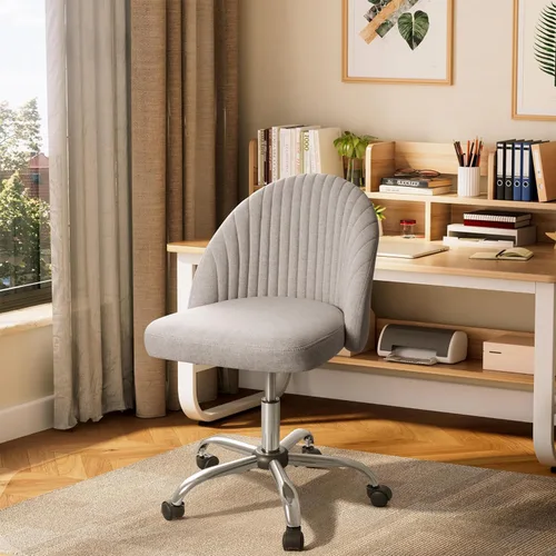 Miniatura 4 de Silla de oficina Furniwell sin brazos, silla de escritorio linda, silla moderna ajustable giratoria, silla de tocador, silla de ordenador, sillas