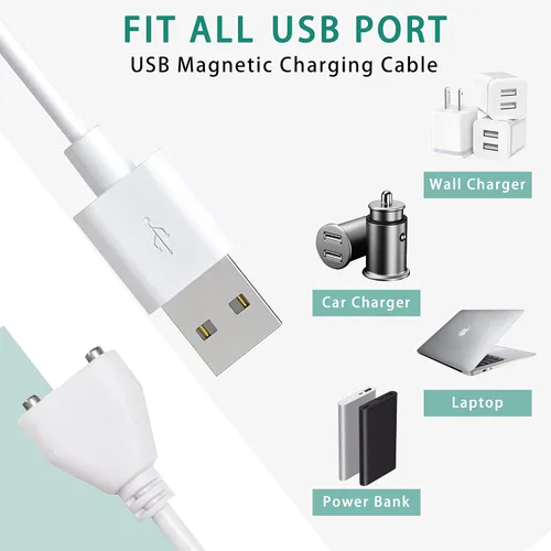 Miniatura 6 de Cable de carga magnético USB de repuesto para varita masajeador juguetes recargables (0.31 pulgadas)