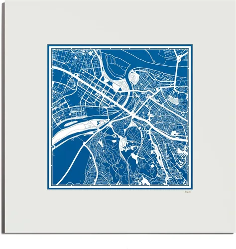 Miniatura 67 de O3 Design Studio Mapa de corte de papel Madrid negro mate de 20 x 20 pulgadas