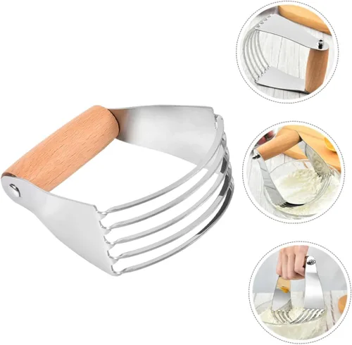 Miniatura 4 de Cortador de masa de acero inoxidable, licuadora de pastelería, herramienta de horneado manual para masa y mantequilla fría, utensilio de cocina