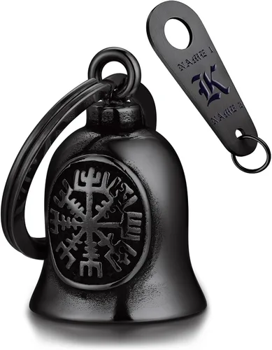 Miniatura 34 de Bandmax Llavero de motocicleta para motociclista, de acero inoxidable, campanas de guardián de conducción segura para motocicletas
