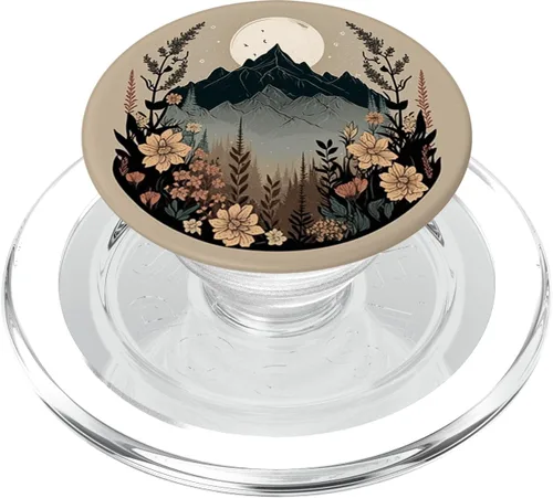 Miniatura 8 de Boho Chic Boho Hippie Nature Mountain Floral para niñas PopSockets intercambiables PopGrip