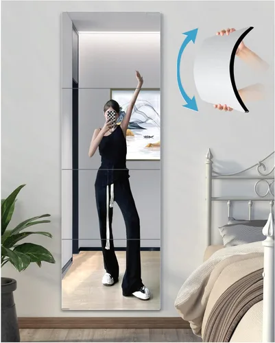 Miniatura 10 de Espejo de pared inastillable de longitud completa para dormitorio, espejos acrílicos de gimnasio para el hogar, extra grueso: 0.12 pulgadas, 14 x 24