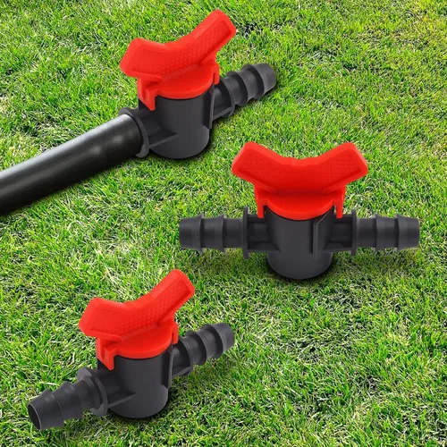 Miniatura 5 de Válvula de interruptor de riego por goteo de 1/2 pulgada, válvula de bola de 0.630 in, interruptor de cierre de tubería, válvula de acoplamiento