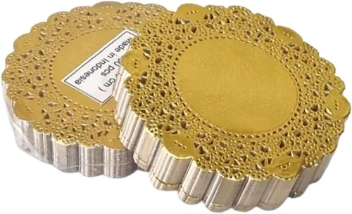 Miniatura 27 de 250 piezas de papel redondo de encaje de 3.5 pulgadas de alta calidad, sin polvo, corte limpio, diseño simple: fiesta/regalo/para tartas/decoración