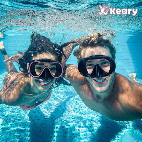Miniatura 2 de Keary Gafas de natación para adultos con cubierta para la nariz, gafas de natación para hombres, mujeres, jóvenes, buceo, piscina, gafas de agua