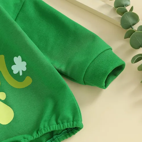 Miniatura 4 de Ayalinggo Ropa de primavera con estampado de letras "My First Saint Patricks Day Can't Pinch This Letter", color verde