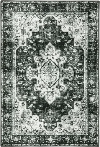 Miniatura 5 de Moynesa Alfombra de entrada lavable de 2 x 3 pies, tapete pequeño para puerta delantera, alfombras de cocina en blanco y negro, antideslizante