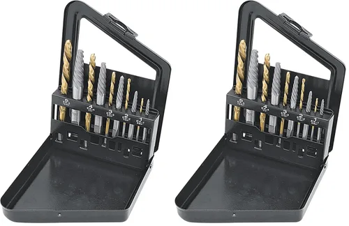 Miniatura 2 de Titan 16013 Juego de 10 Extractores de Tornillos y Brocas Izquierdas