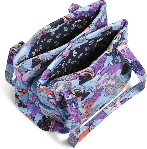 Miniatura 3 de Vera Bradley Bolso bandolera de algodón con múltiples compartimentos para mujer