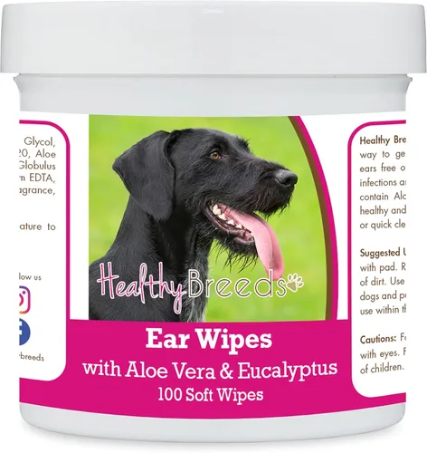 Miniatura 81 de Healthy Breeds Pastor alemán, silla de montar, toallitas de limpieza de oídos con aloe y eucalipto para perros, 100