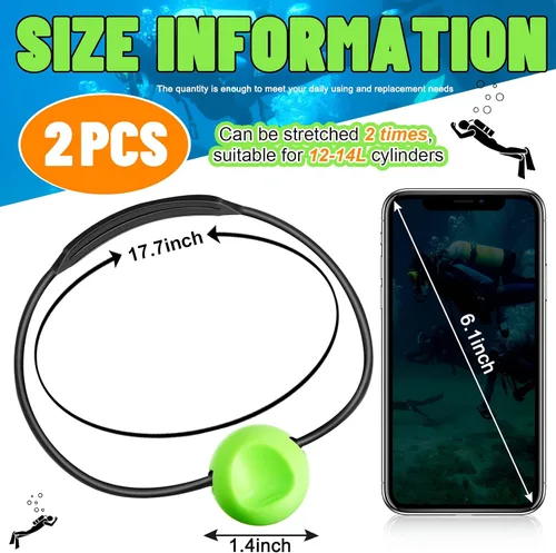 Miniatura 3 de 2 unids tanque Banger dispositivo de señal subacuática cilindro buceo tanque accesorios para buzos fabricante de ruido