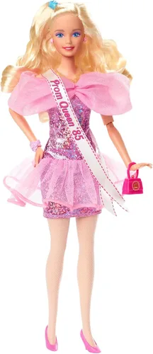 Miniatura 7 de Barbie Muñeca Rewind y accesorios con cabello negro y traje de noche de cine inspirado en los años 80, coleccionable y exhibible