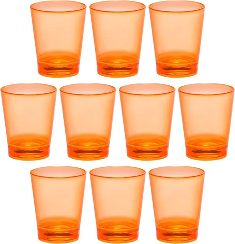 Miniatura 9 de DISCOUNT PROMOS Vasos de chupito de plástico translúcido de 1.5 onzas, juego de 10, paquete a granel, acrílico, ideal para bodas, fiestas
