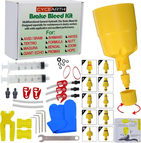 Kit de purga de aceite de freno de disco hidráulico de bicicleta para todos los frenos Shimano, SRAM, AVID, TEKTRO, MAGURA, Hayes, herramienta de