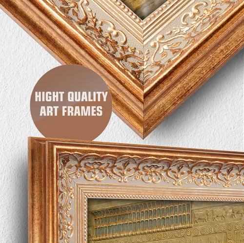 Miniatura 803 de A&T ARTWORK Campo de trigo con cipreses de Van Gogh Las reproducciones de arte clásico mundial, impresiones en lienzo giclée para decoración