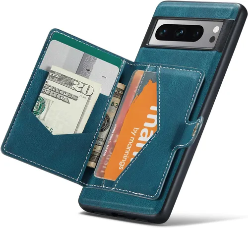 Miniatura 40 de Funda para Google Pixel 6 Pro, cartera magnética desmontable con ranura para efectivo, soporte de carga inalámbrica, función atril compatible