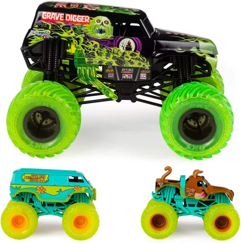 Miniatura 2 de Monster Jam Curse of The Gasoline Diecast Car - Paquete de 3