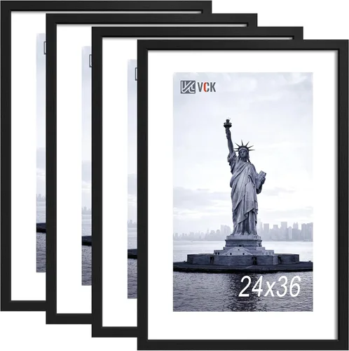 Miniatura 101 de VCK Marco de fotos de 24 x 36 pulgadas, exclusivo marco de póster grande negro para pared, galería en casa, oficina, 1 paquete