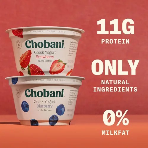 Miniatura 5 de Chobani yogur griego sin grasa, Colchón de frutillas 5.3 onzas