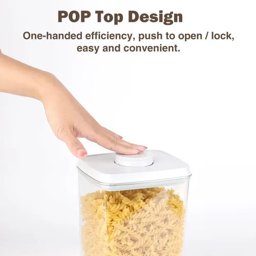 Miniatura 2 de Melovom Juego de Contenedores de Almacenamiento de Alimentos Pop Contenedores de Almacenamiento de Alimentos Herméticos con Tapas Pop, Organización