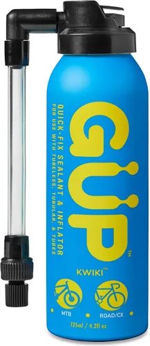 G U P (GÜP Kwiki) Sellador e inflador de neumáticos de fijación rápida; para bicicleta de montaña, carretera, ciclocross, grava; sella y reparación